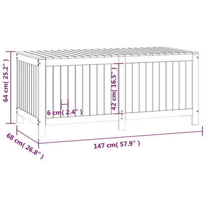 Boîte de rangement de jardin Gris 147x68x64 cm Bois de pin