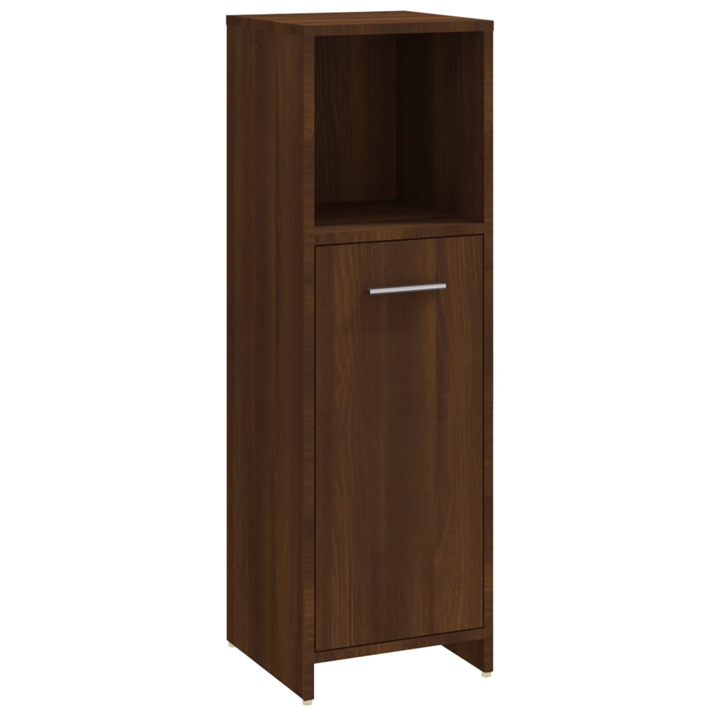 Ensemble de meubles de salle de bain 3 pcs Chêne marron