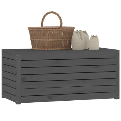 Boîte de jardin gris 101x50,5x46,5 cm bois massif de pin