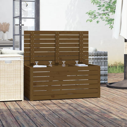 Boîte de jardin marron miel 101x50,5x46,5 cm bois massif de pin