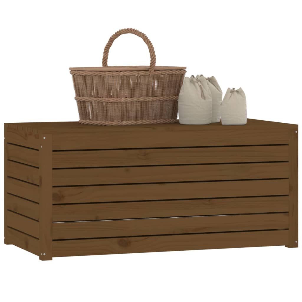 Boîte de jardin marron miel 101x50,5x46,5 cm bois massif de pin