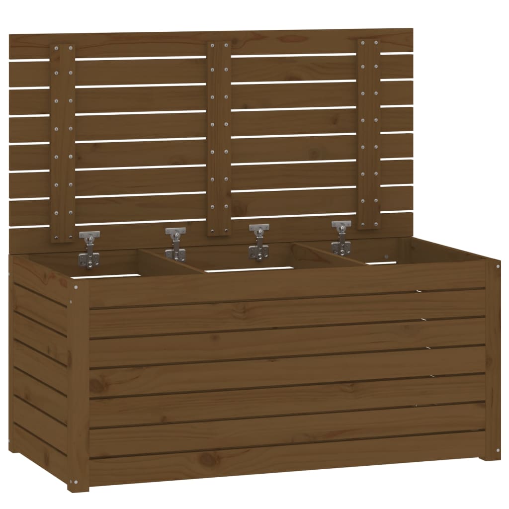 Boîte de jardin marron miel 101x50,5x46,5 cm bois massif de pin