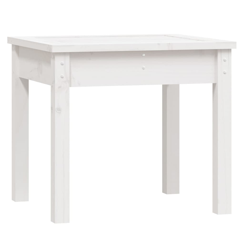 White garden bench 50x44x45 cm solid pine wood