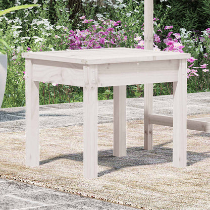 White garden bench 50x44x45 cm solid pine wood