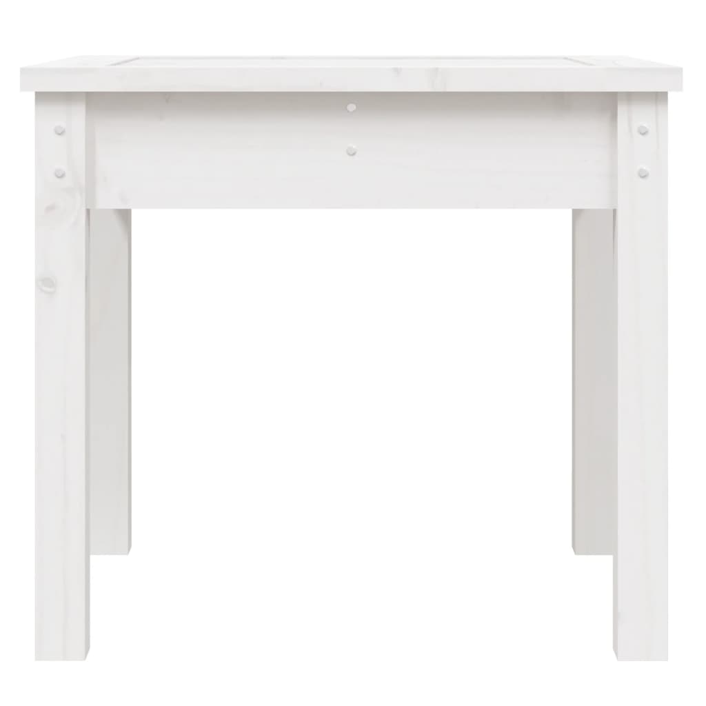 White garden bench 50x44x45 cm solid pine wood