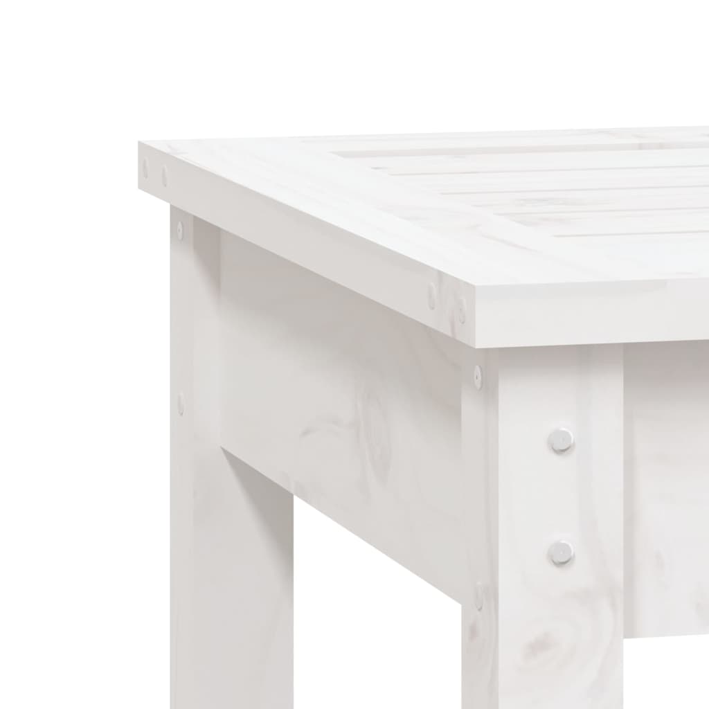 White garden bench 50x44x45 cm solid pine wood