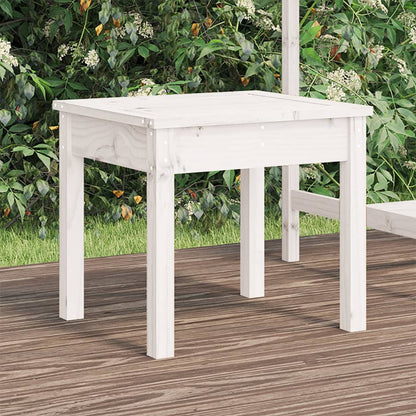 White garden bench 50x44x45 cm solid pine wood