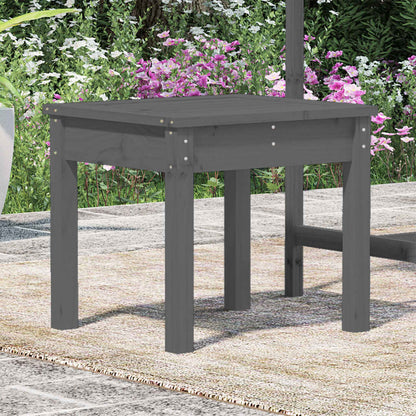 Grey garden bench 50x44x45 cm solid pine wood