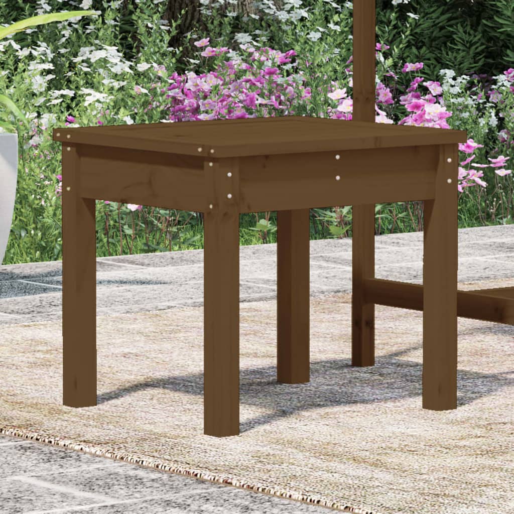 Honey brown garden bench 50x44x45 cm solid pine wood