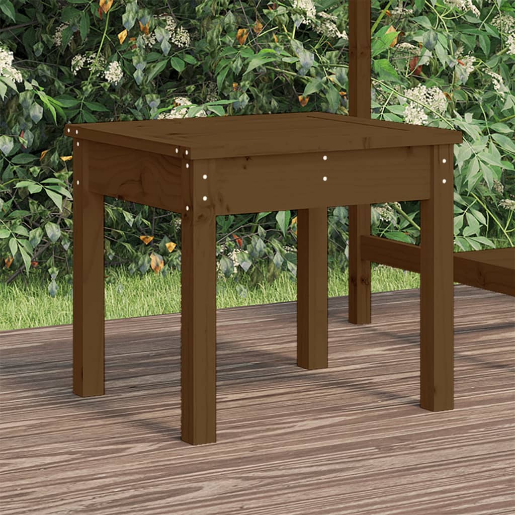 Honey brown garden bench 50x44x45 cm solid pine wood