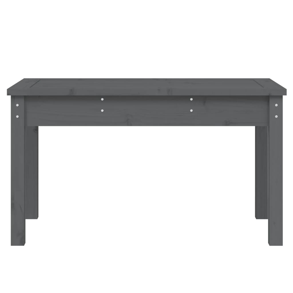 Banc de jardin gris 80x44x45 cm bois massif de pin