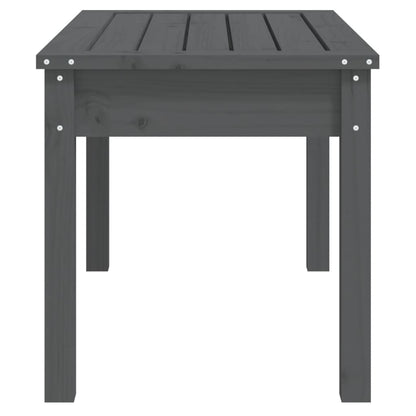 Banc de jardin gris 80x44x45 cm bois massif de pin