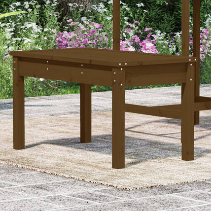 Honey brown garden bench 80x44x45 cm solid pine wood