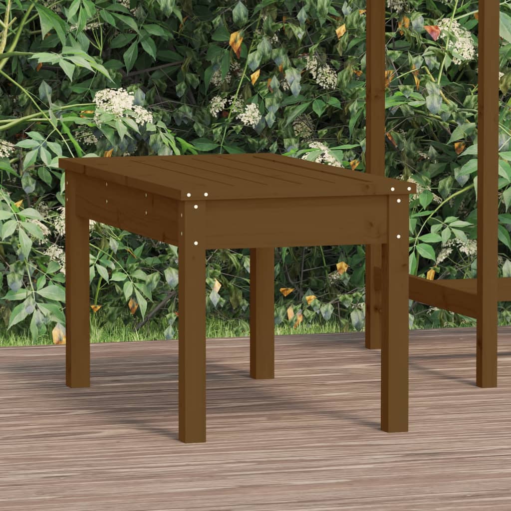 Honey brown garden bench 80x44x45 cm solid pine wood