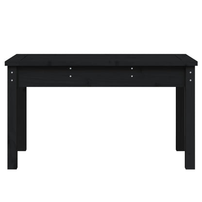 Banc de jardin noir 80x44x45 cm bois massif de pin