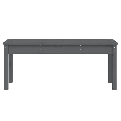 Banc de jardin gris 109x44x45 cm bois massif de pin