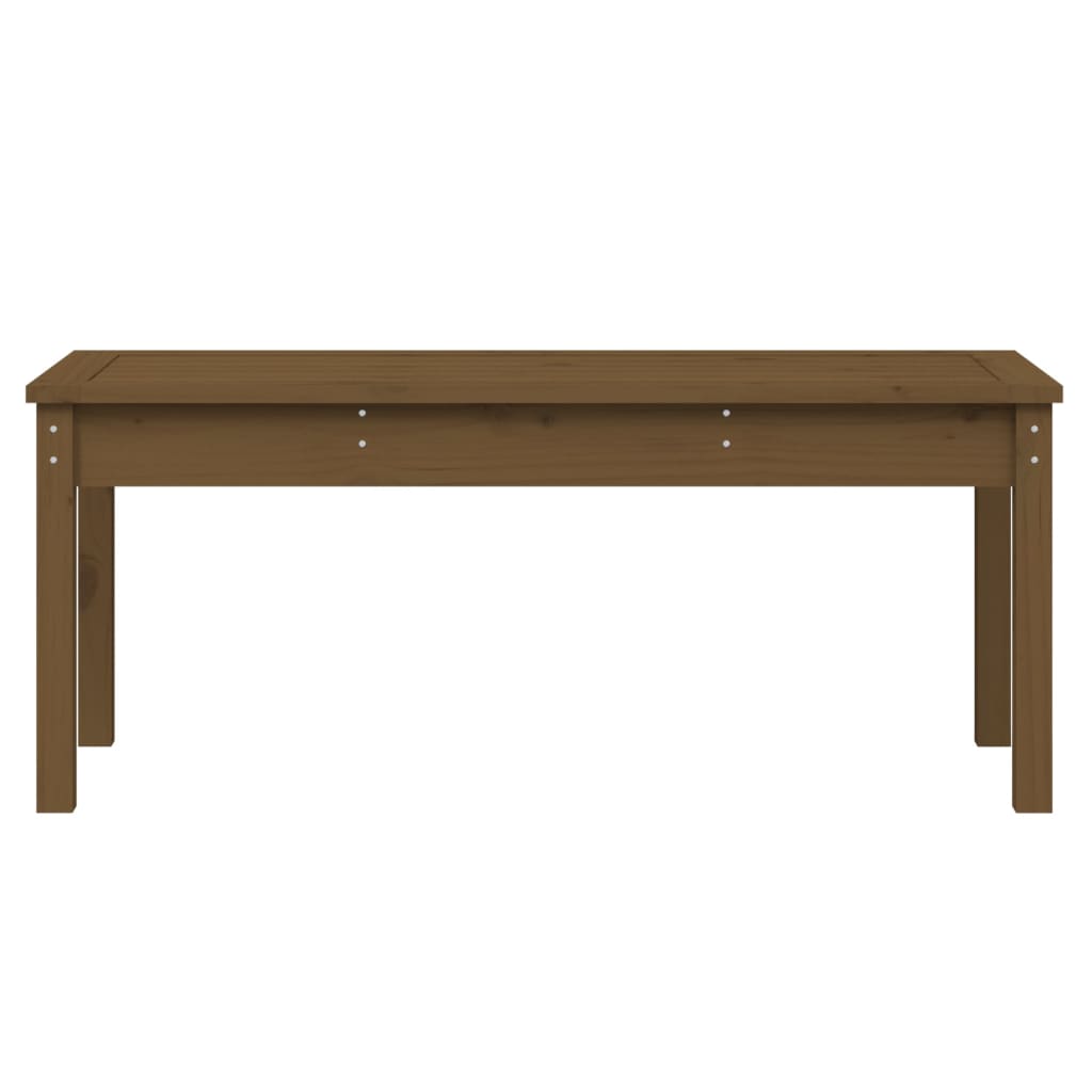 Honey brown garden bench 109x44x45 cm solid pine wood