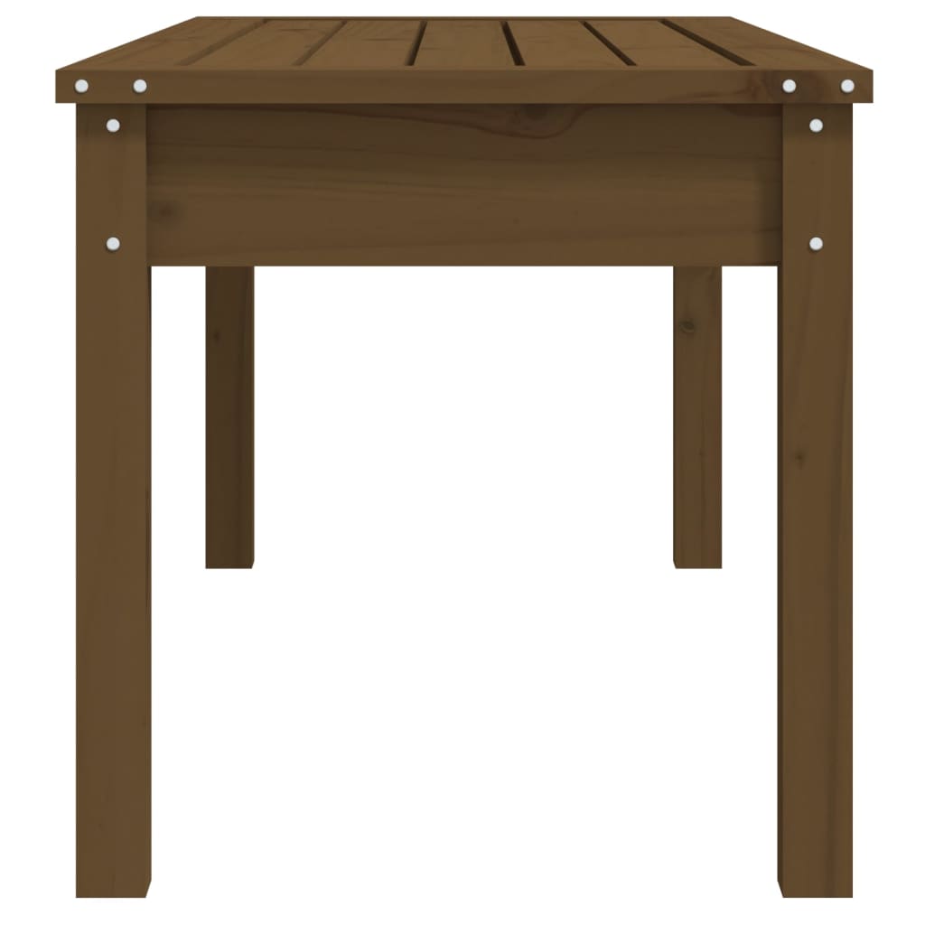 Honey brown garden bench 109x44x45 cm solid pine wood