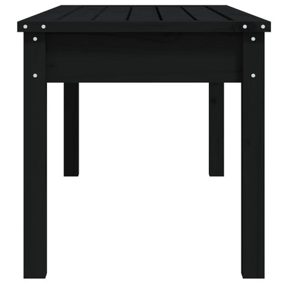 Banc de jardin noir 109x44x45 cm bois massif de pin