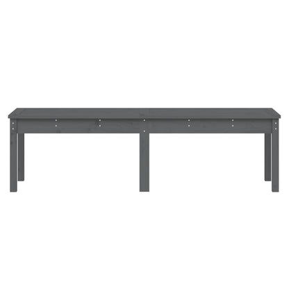 Banc de jardin à 2 places gris 159,5x44x45cm bois massif de pin