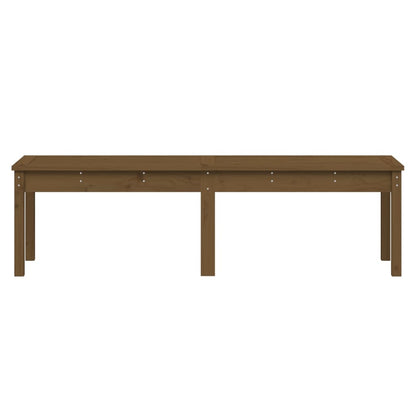 Banc de jardin à 2 places marron miel 159,5x44x45cm bois de pin