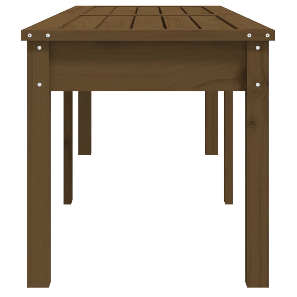 Banc de jardin à 2 places marron miel 159,5x44x45cm bois de pin