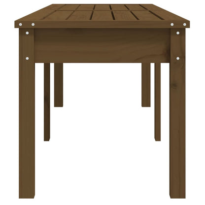 Banc de jardin à 2 places marron miel 159,5x44x45cm bois de pin