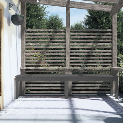 Banc de jardin à 2 places gris 203,5x44x45cm bois massif de pin