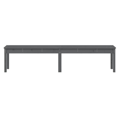 Banc de jardin à 2 places gris 203,5x44x45cm bois massif de pin