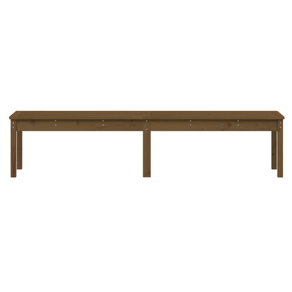 Banc de jardin à 2 places marron miel 203,5x44x45cm bois de pin