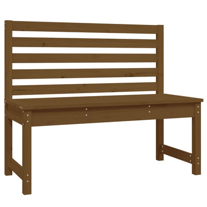 Banc de jardin marron miel 109 cm bois de pin massif