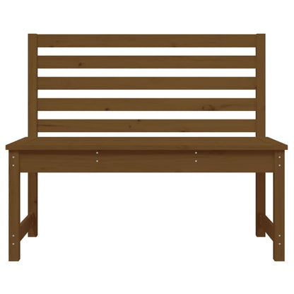 Banc de jardin marron miel 109 cm bois de pin massif