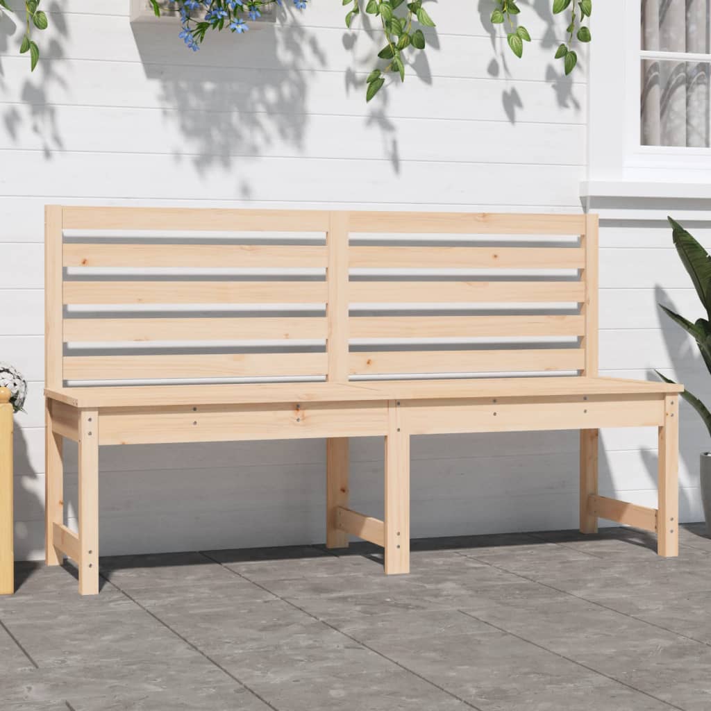 Banc de jardin 157,5 cm bois massif de pin