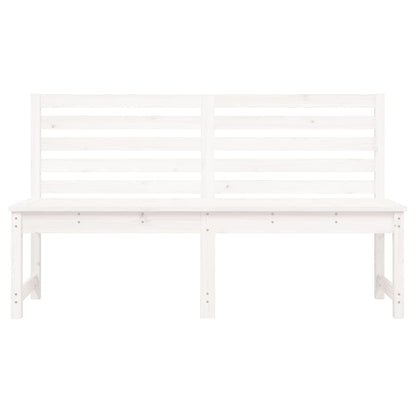 Banc de jardin blanc 157,5 cm bois massif de pin