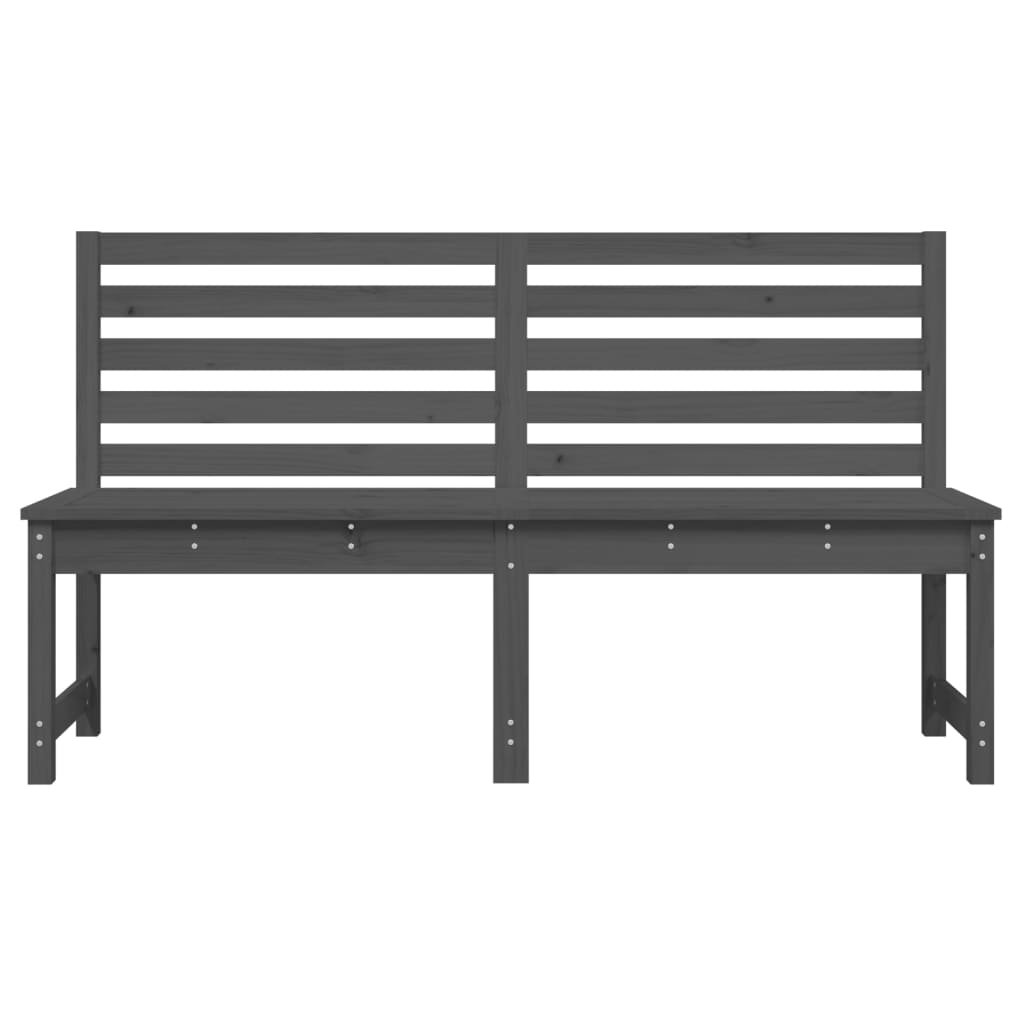 Banc de jardin gris 157,5 cm bois massif de pin