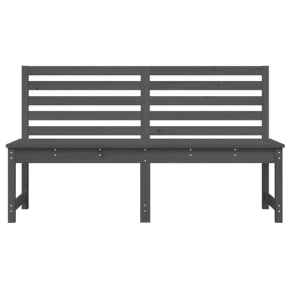 Banc de jardin gris 157,5 cm bois massif de pin