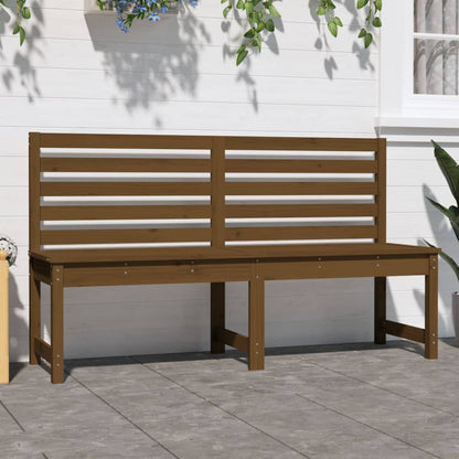 Banc de jardin marron miel 157,5 cm bois de pin massif