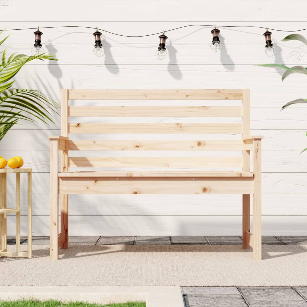 Banc de jardin 109x48x91,5 cm bois massif de pin