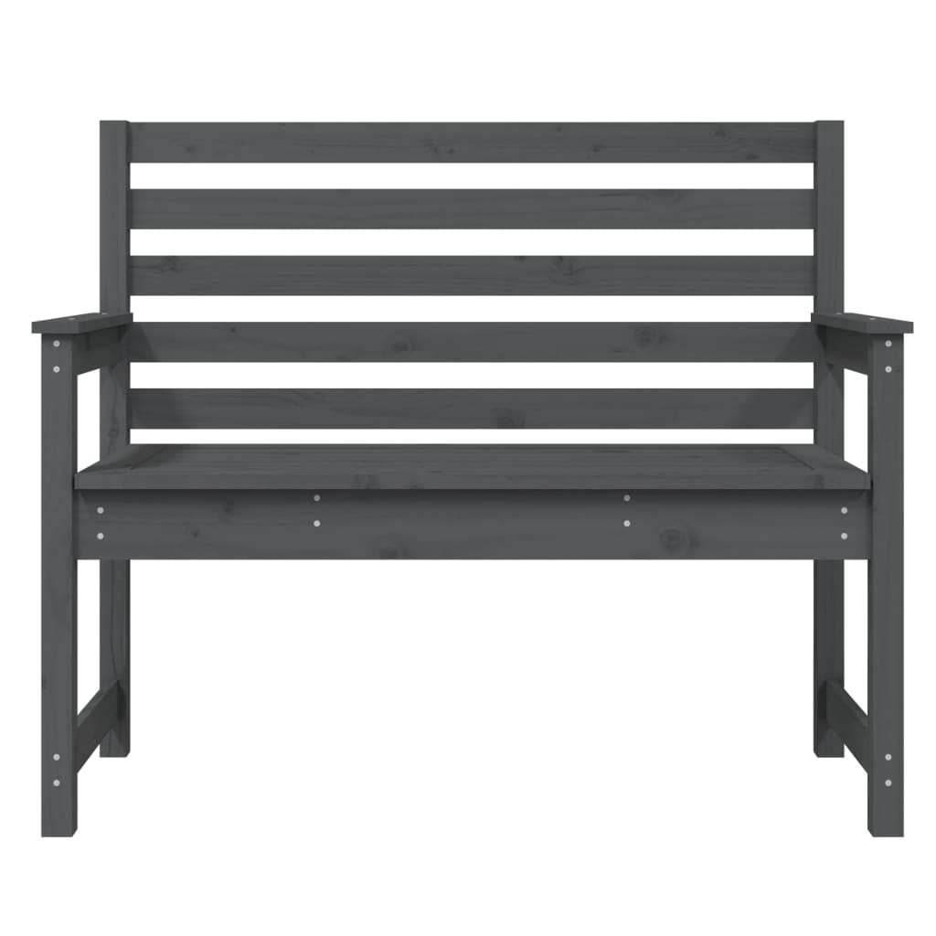 Banc de jardin gris 109x48x91,5 cm bois massif de pin