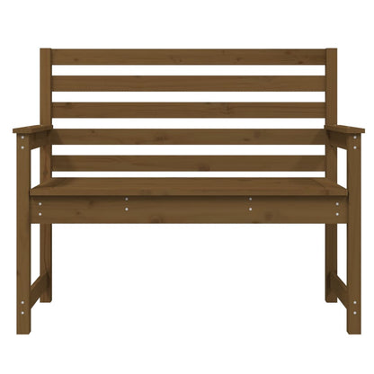 Banc de jardin marron miel 109x48x91,5 cm bois de pin massif