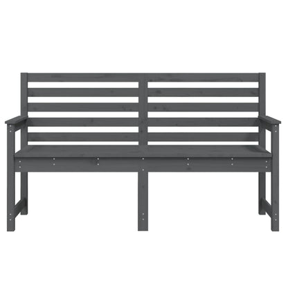 Banc de jardin gris 159,5x48x91,5 cm bois massif de pin