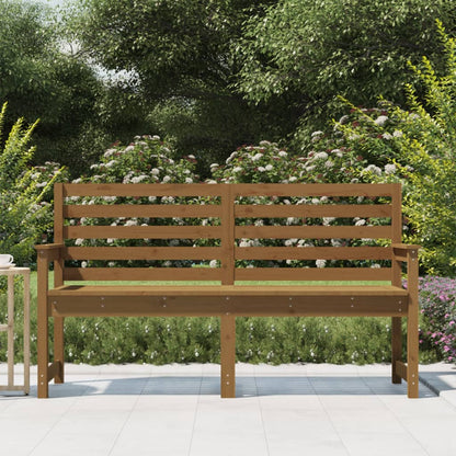 Banc de jardin marron miel 159,5x48x91,5 cm bois de pin massif