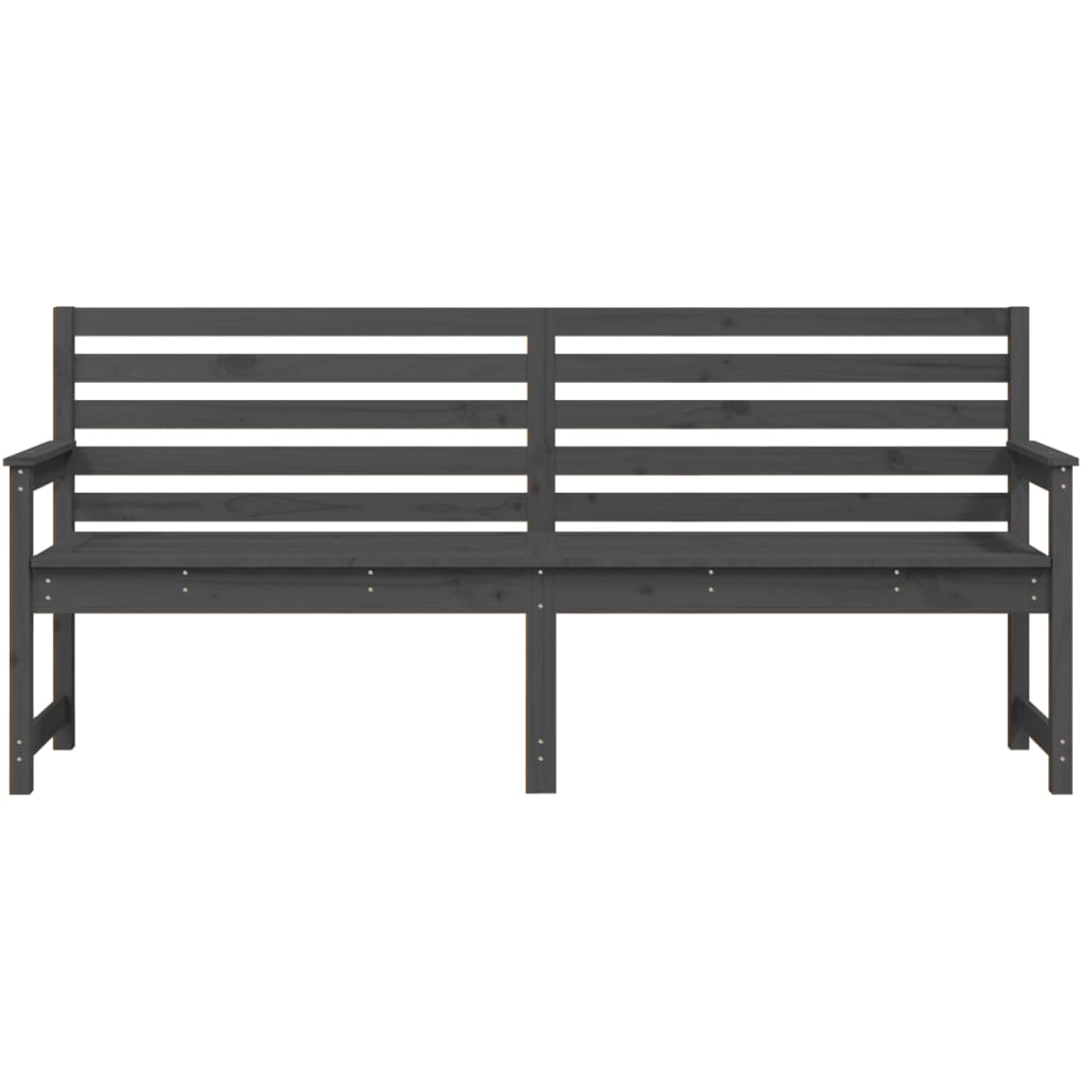 Banc de jardin gris 203,5x48x91,5 cm bois massif de pin