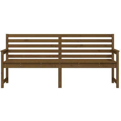 Banc de jardin marron miel 203,5x48x91,5 cm bois de pin massif