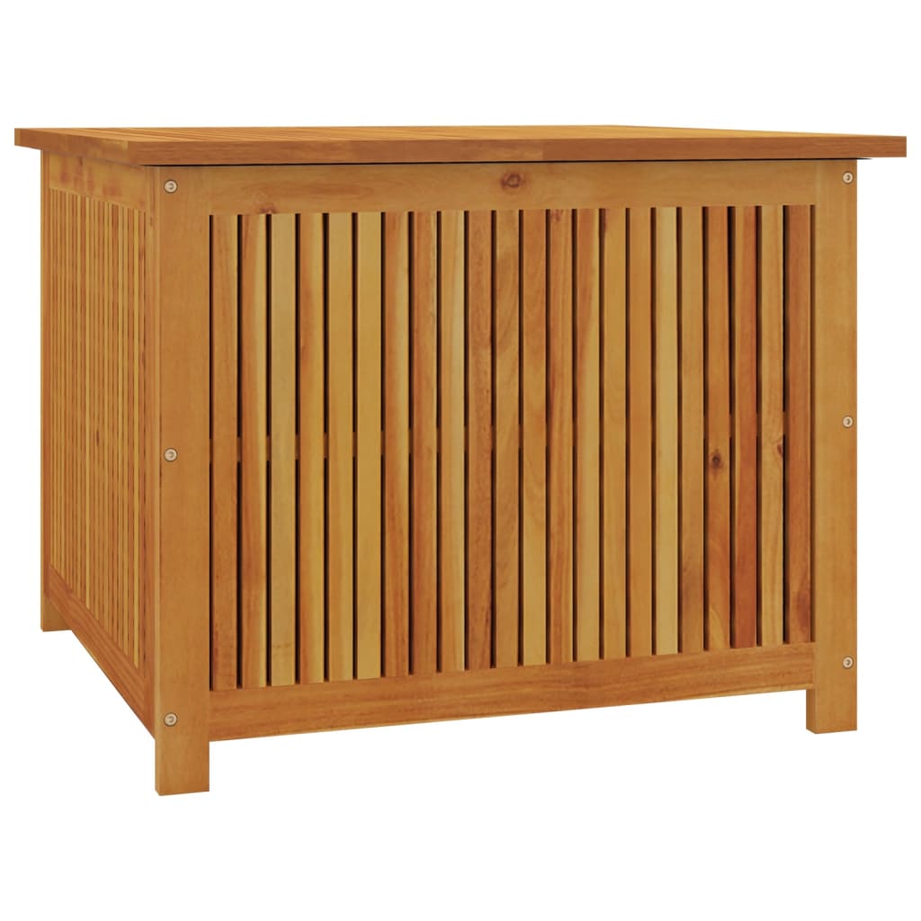 Boîte de rangement de jardin 75x75x58 cm bois massif d'acacia