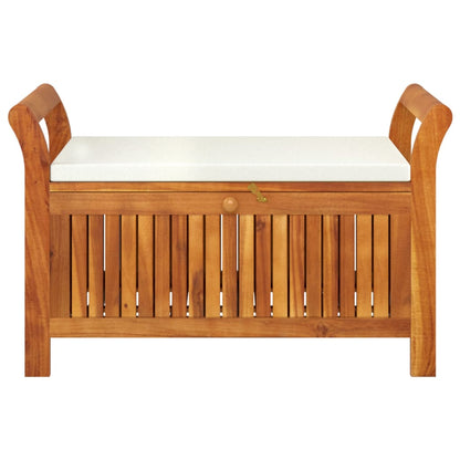 Banc de rangement de jardin avec coussin 91 cm Bois d'acacia