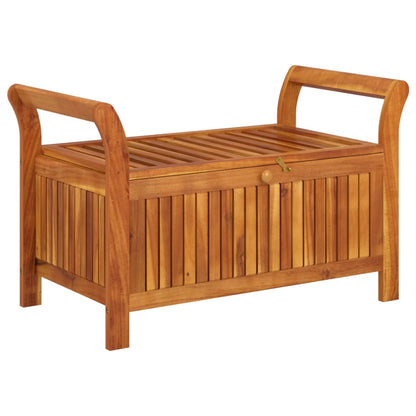 Banc de rangement de jardin avec coussin 91 cm Bois d'acacia