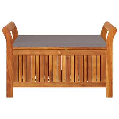 Banc de rangement de jardin avec coussin 91 cm Bois d'acacia