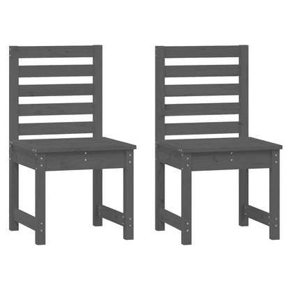 Ensemble de bistrot de jardin 3 pcs gris bois de pin massif