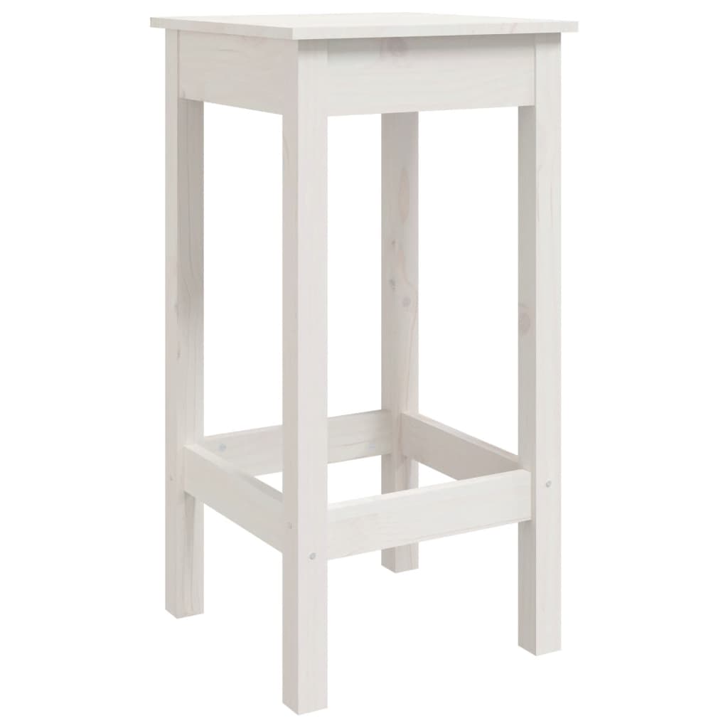 Ensemble de bar de jardin 3 pcs blanc bois de pin massif